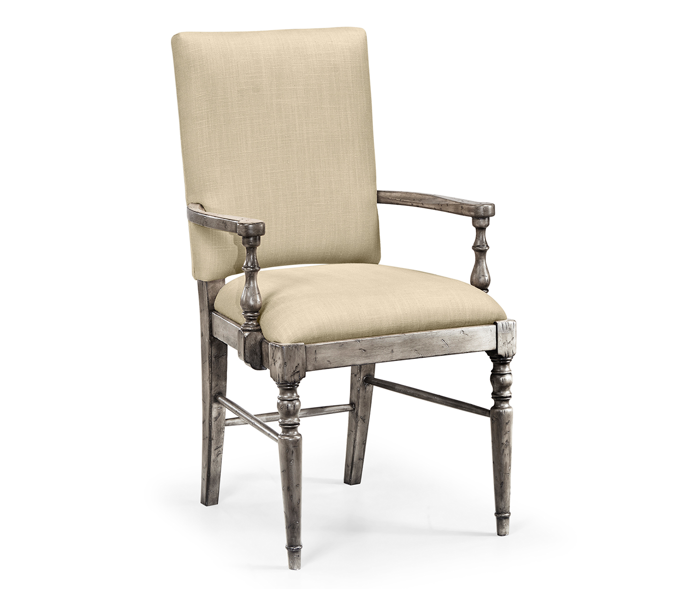 Casual Upholstered Dining Arm Chair