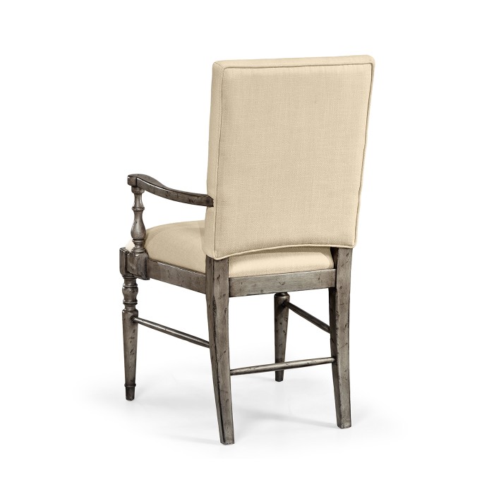 Casual Upholstered Dining Arm Chair