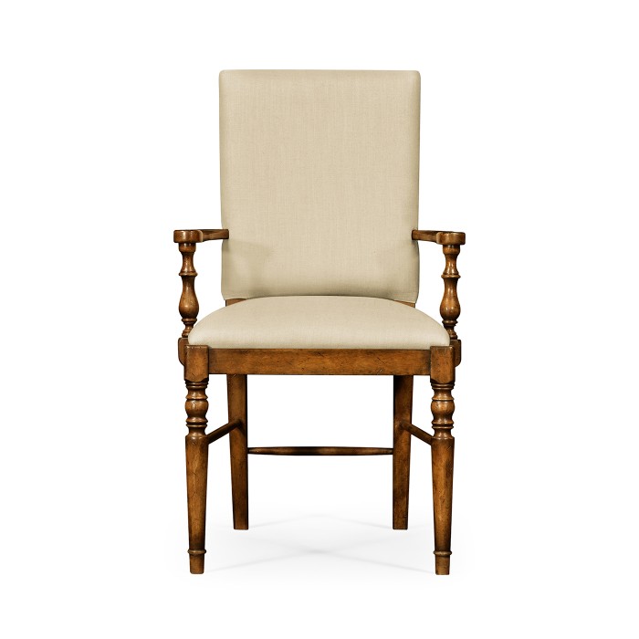 Casual Upholstered Dining Arm Chair