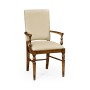 Casual Upholstered Dining Arm Chair