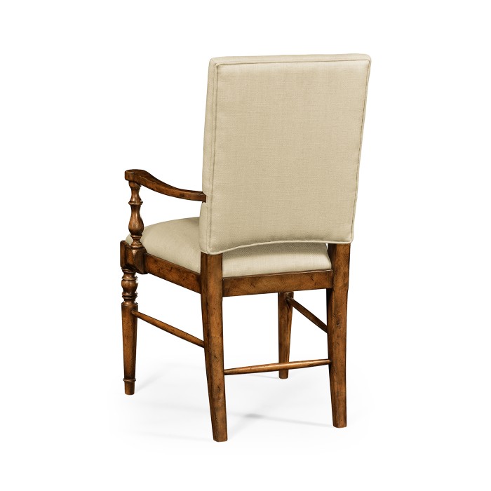 Casual Upholstered Dining Arm Chair