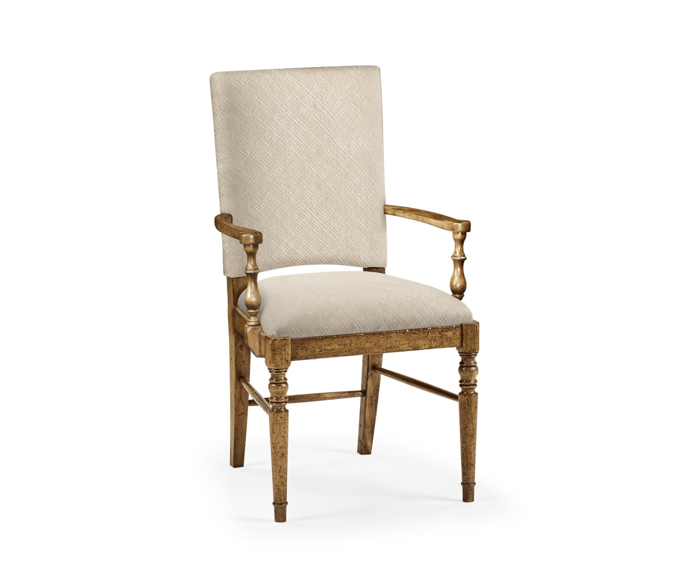 Casual Upholstered Dining Arm Chair