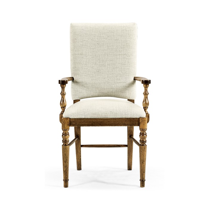 Casual Upholstered Dining Arm Chair