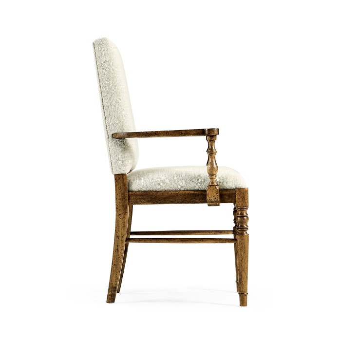 Casual Upholstered Dining Arm Chair
