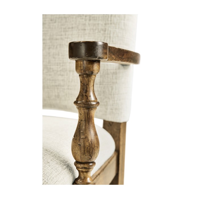 Casual Upholstered Dining Arm Chair