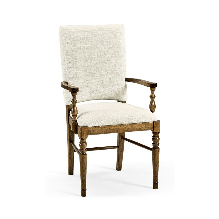 Casual Upholstered Dining Arm Chair