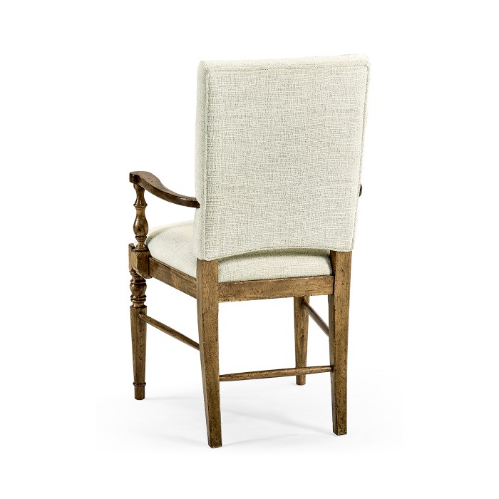 Casual Upholstered Dining Arm Chair