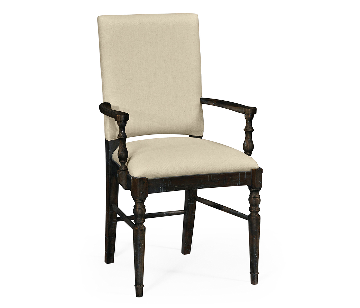 Casual Upholstered Dining Arm Chair