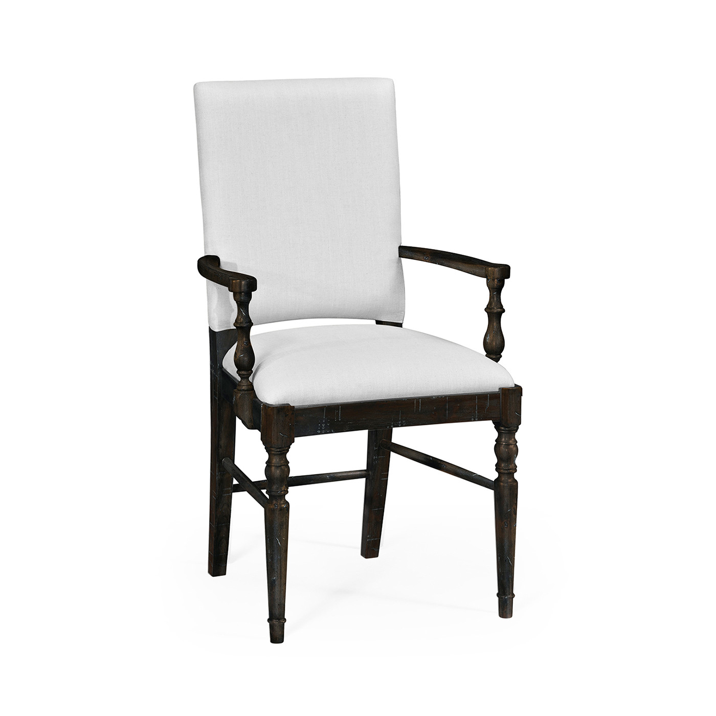 Casual Upholstered Dining Arm Chair