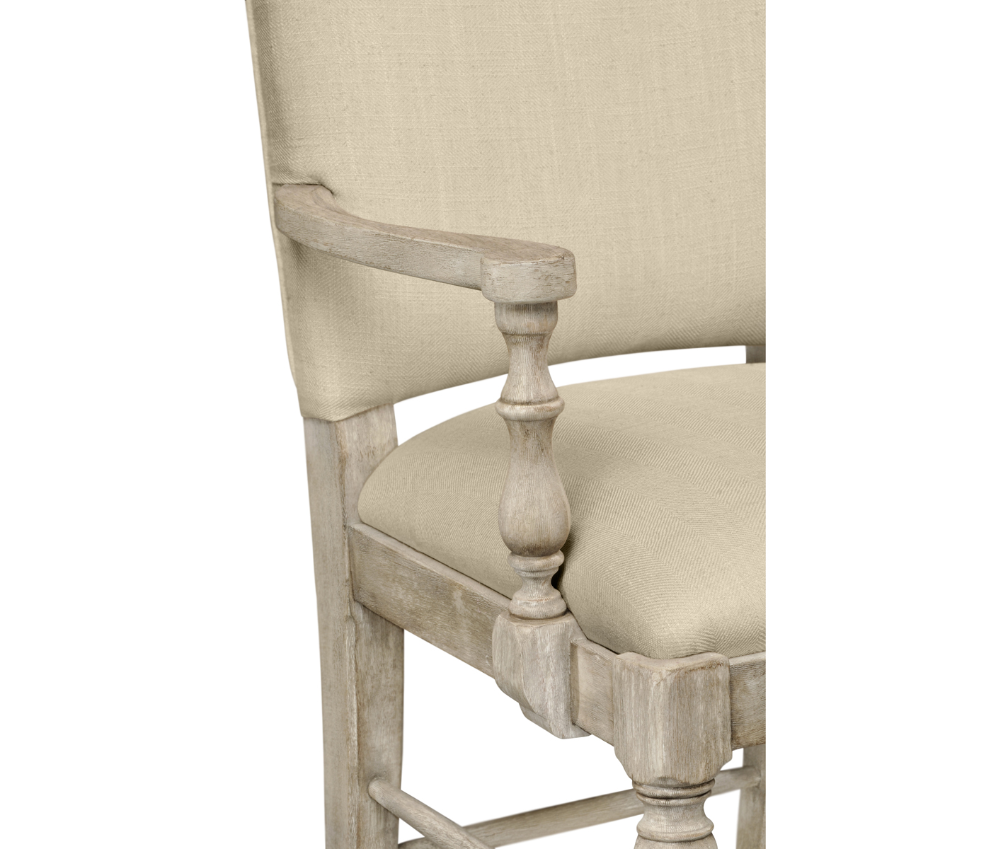 Casual Upholstered Dining Arm Chair