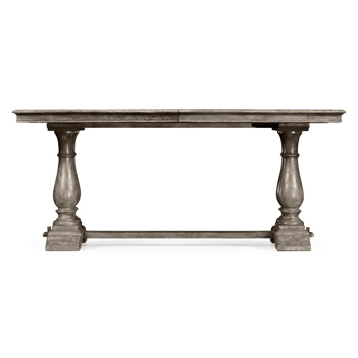 Antique Dark Grey Rectangular Extending Dining Table 71