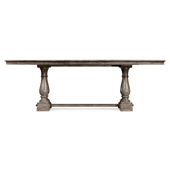 Antique Dark Grey Rectangular Extending Dining Table 71