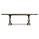 Antique Dark Grey Rectangular Extending Dining Table 71