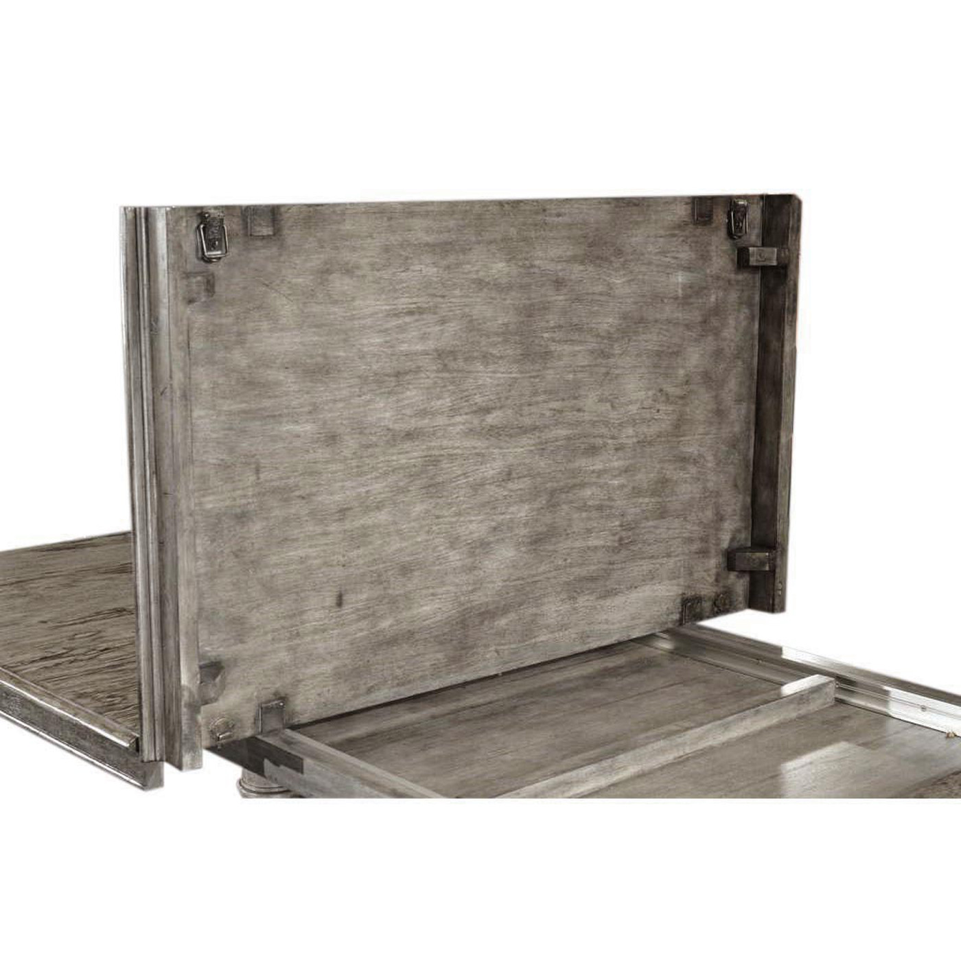 Antique Dark Grey Rectangular Extending Dining Table 71