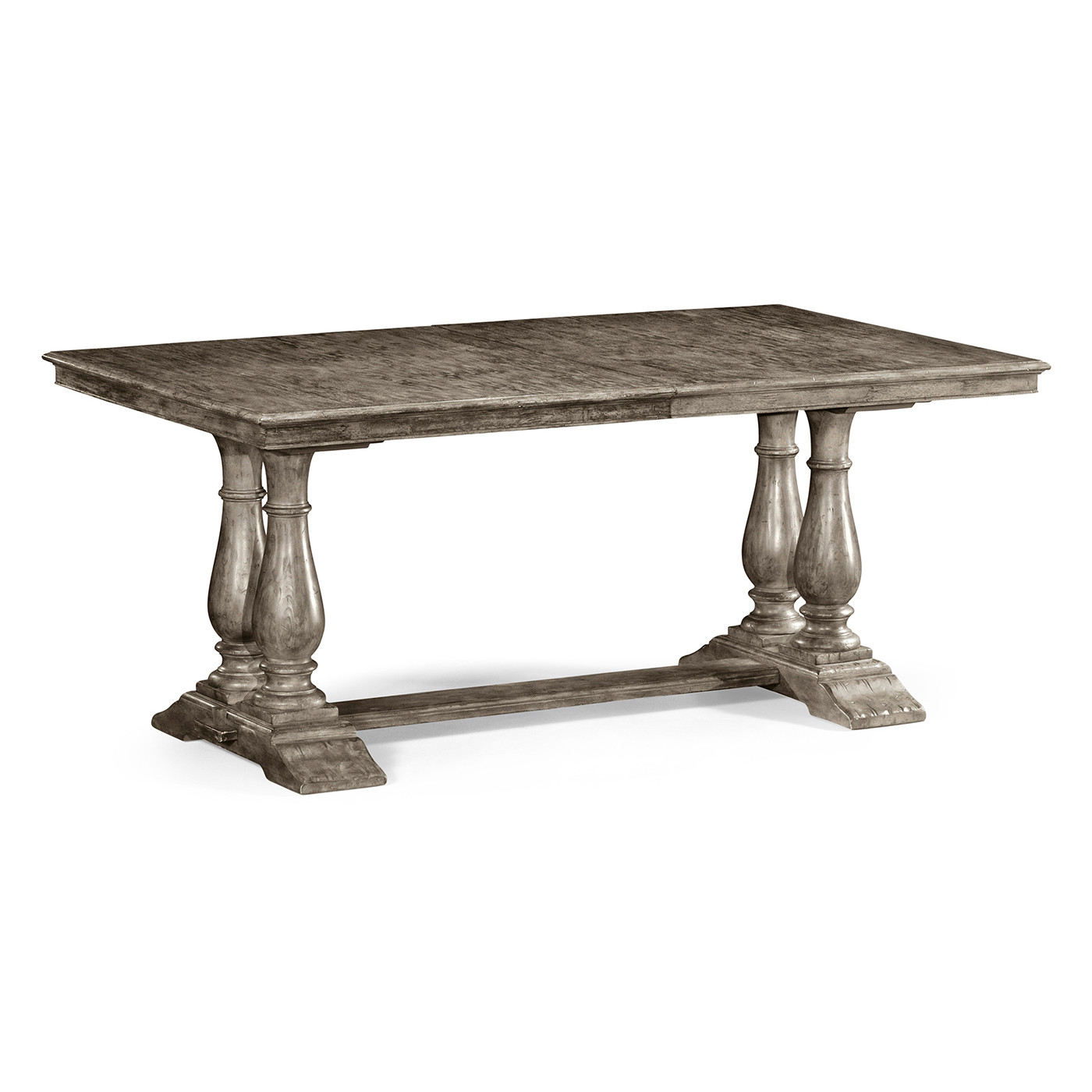 Antique Dark Grey Rectangular Extending Dining Table 71