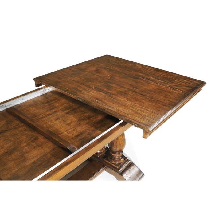 Country Walnut Rectangular Extending Dining Table 71