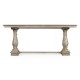 Rustic Grey Rectangular Extending Dining Table 71