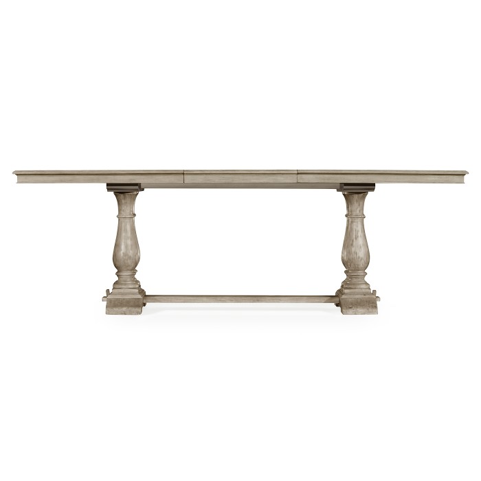Rustic Grey Rectangular Extending Dining Table 71