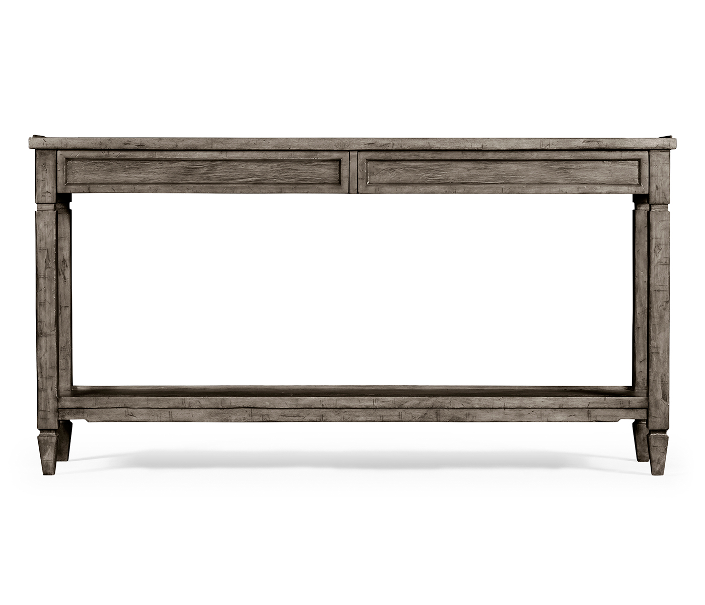 Console Table with Drawers in Antique Dark Grey