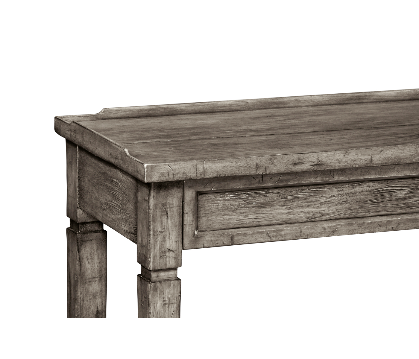 Console Table with Drawers in Antique Dark Grey