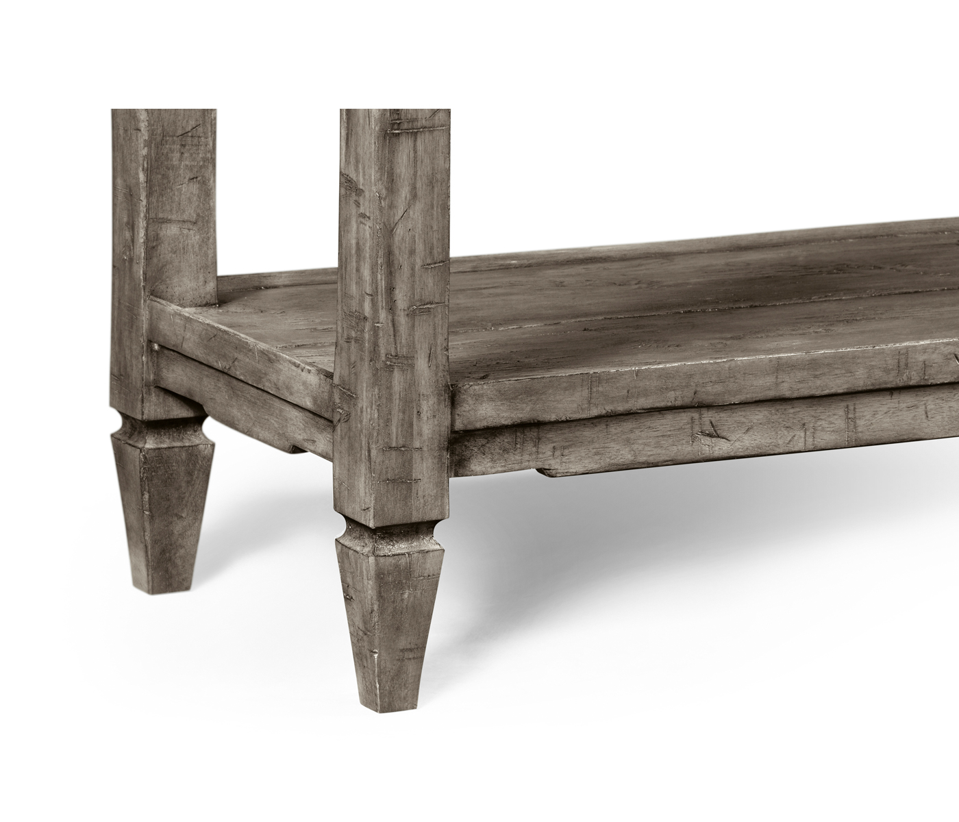 Console Table with Drawers in Antique Dark Grey