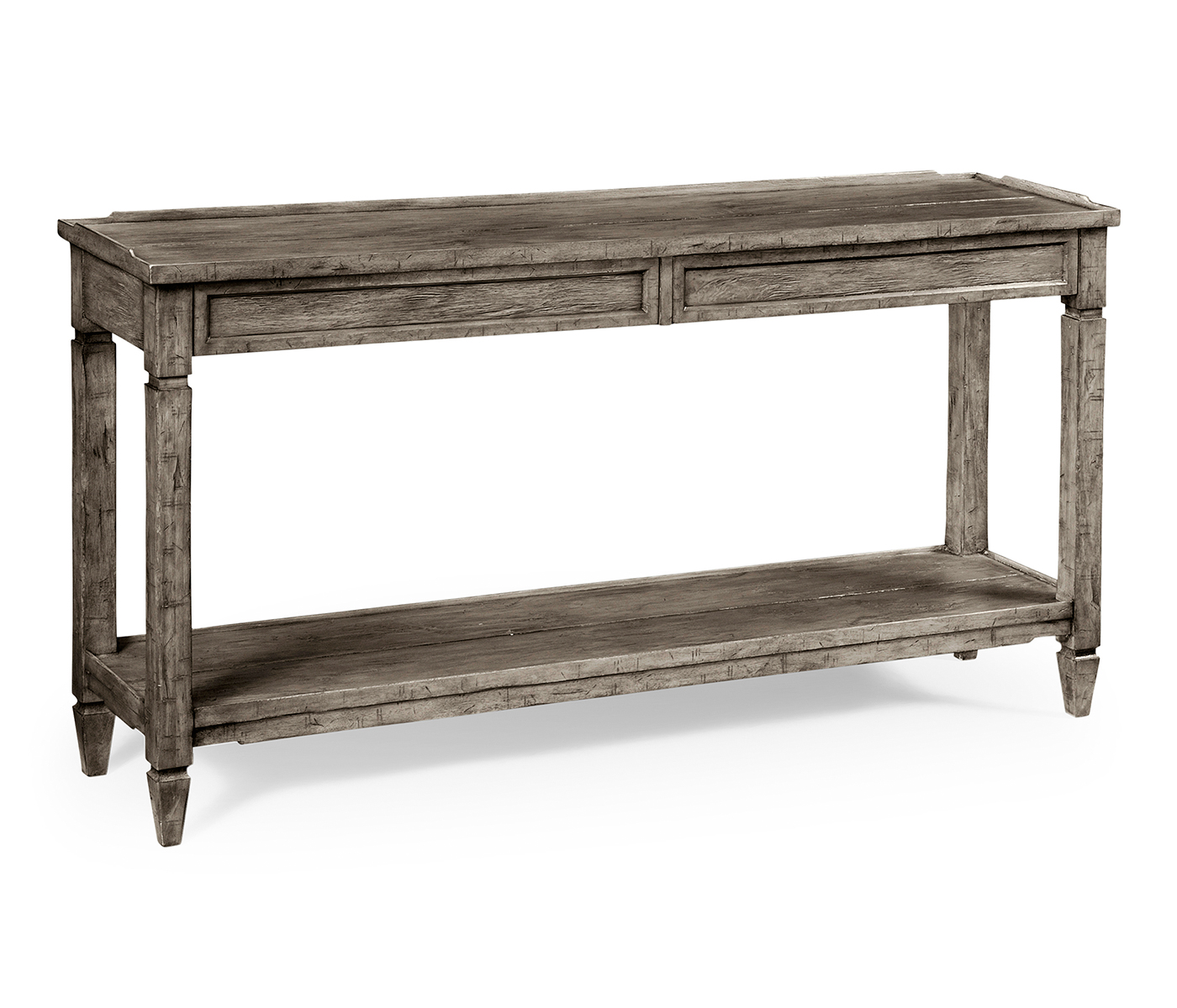 Console Table with Drawers in Antique Dark Grey