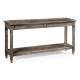 Console Table with Drawers in Antique Dark Grey