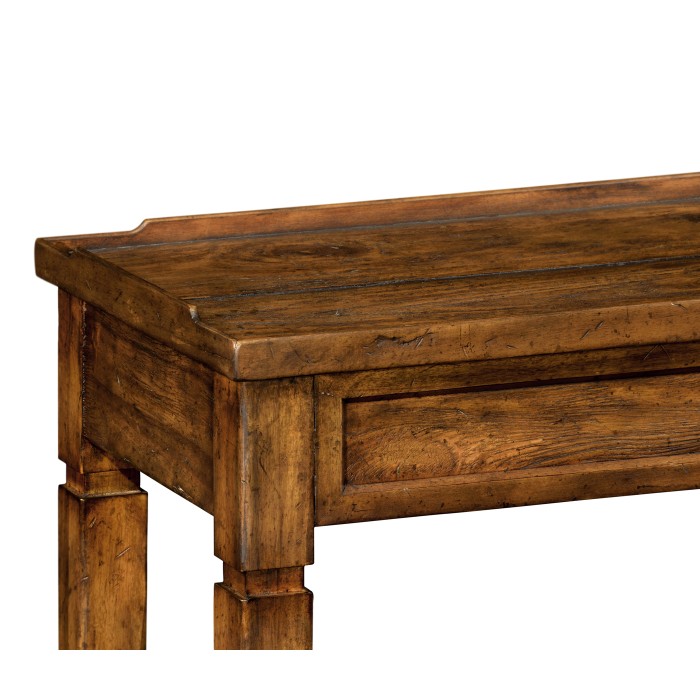 Console Table with Drawers in Country Walnut