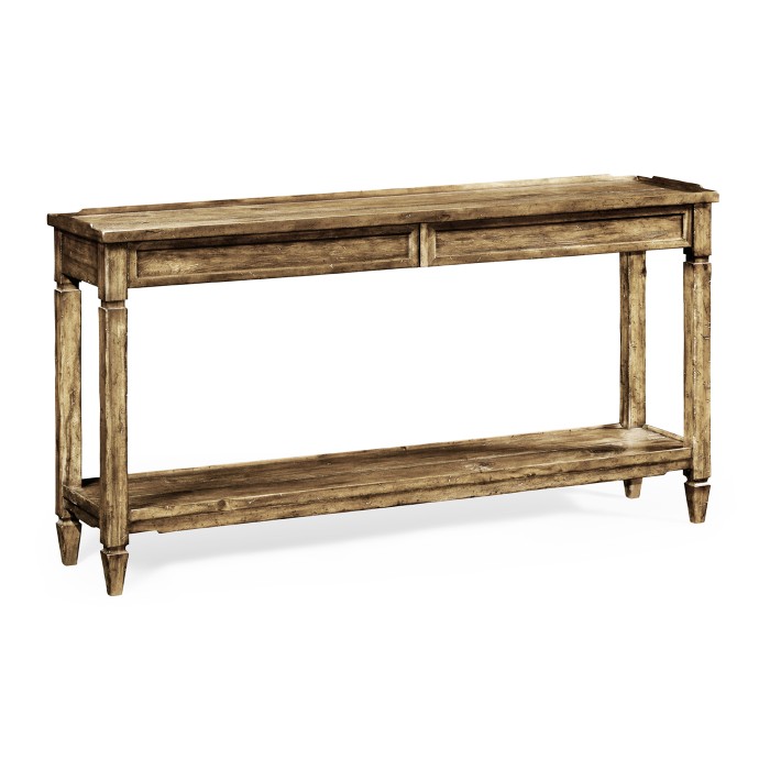Console Table with Drawer in Medium Driftwood