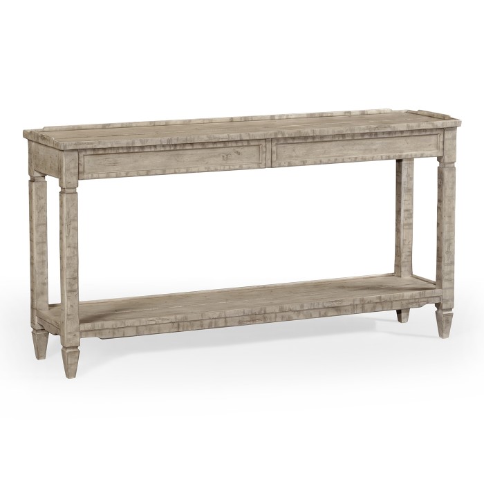 Console Table with Drawer in Rustic Grey