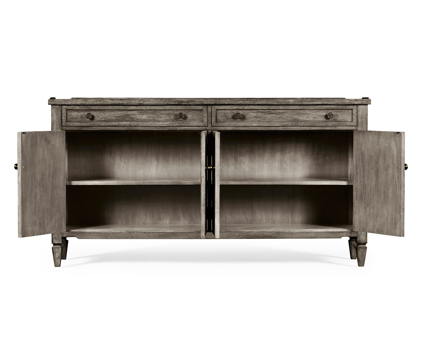 Casual Dark Grey Four Door Sideboard