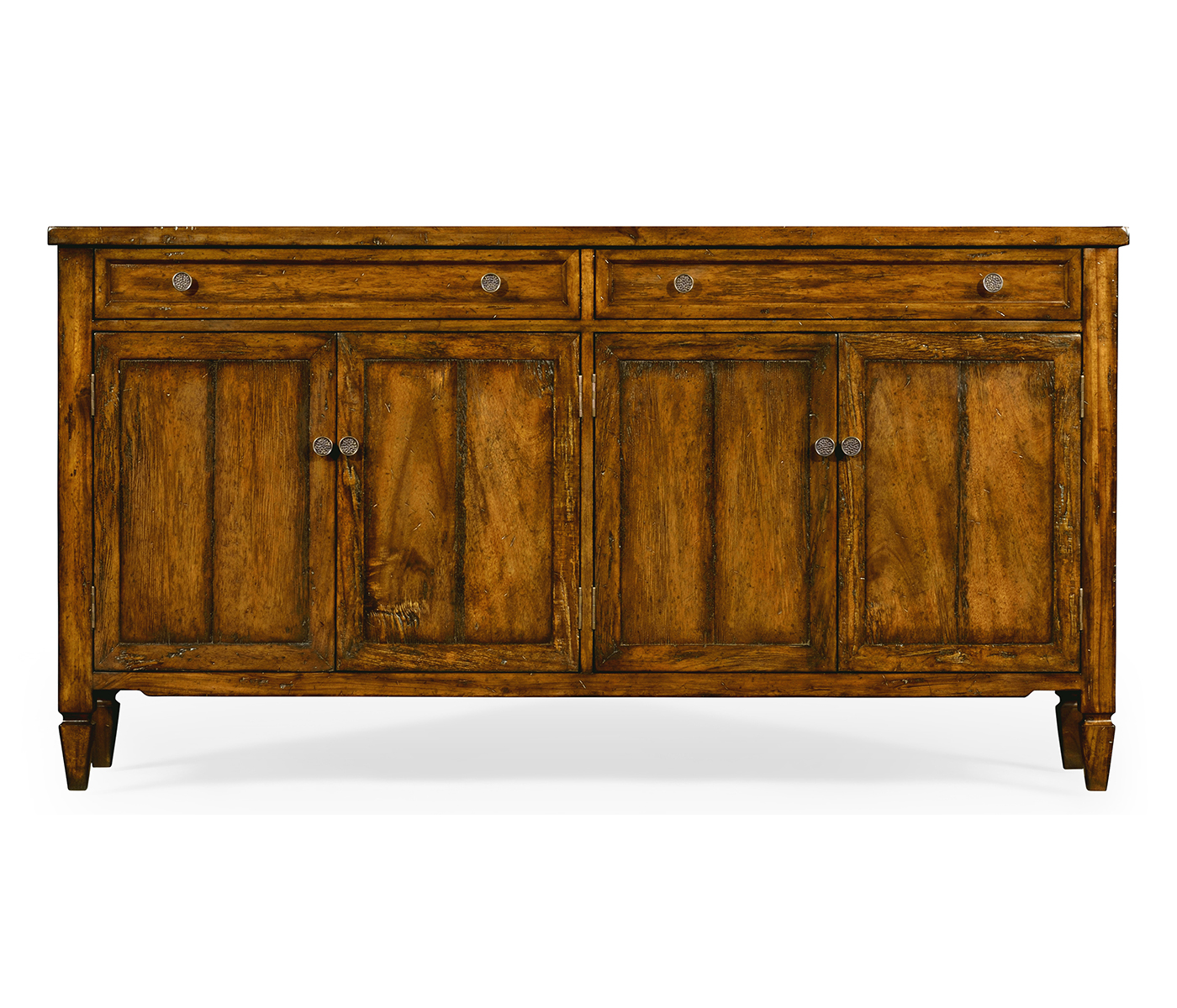 Casual Walnut Four Door Sideboard