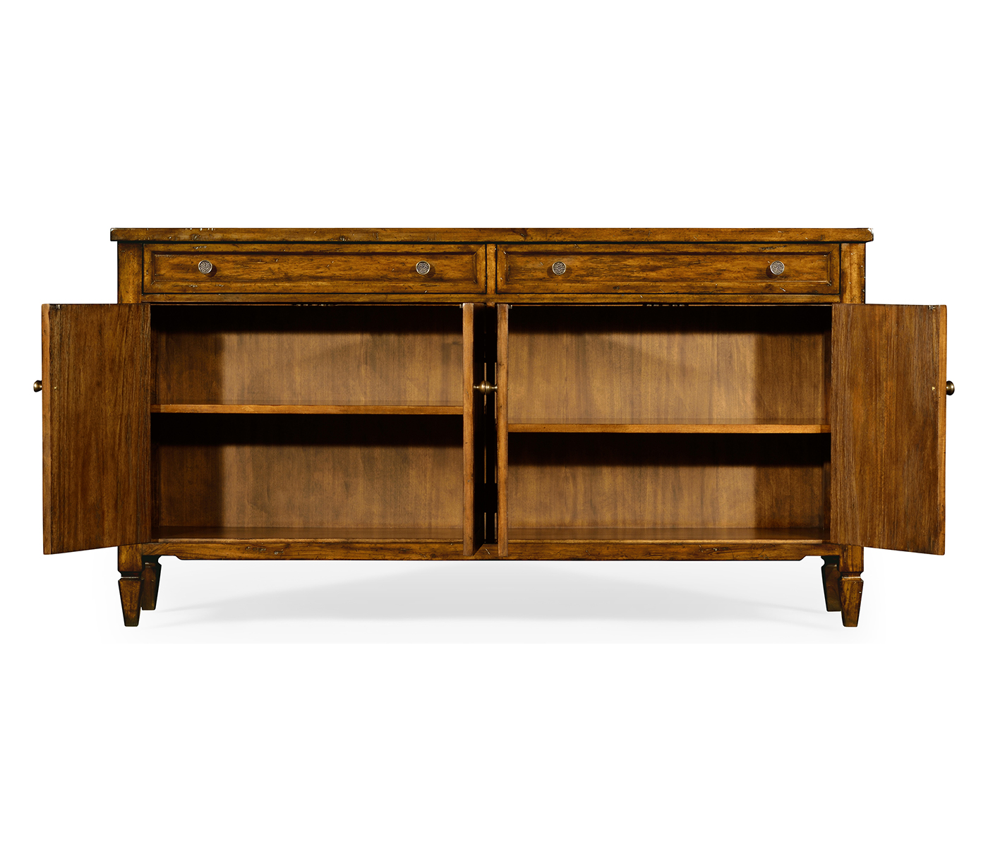 Casual Walnut Four Door Sideboard