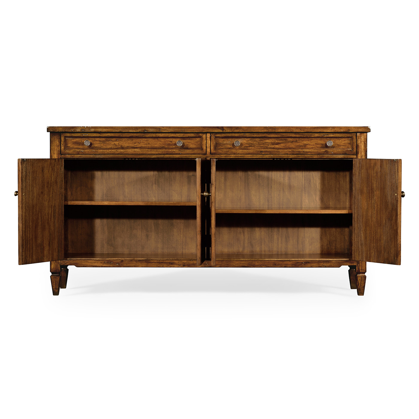 Casual Walnut Four Door Sideboard