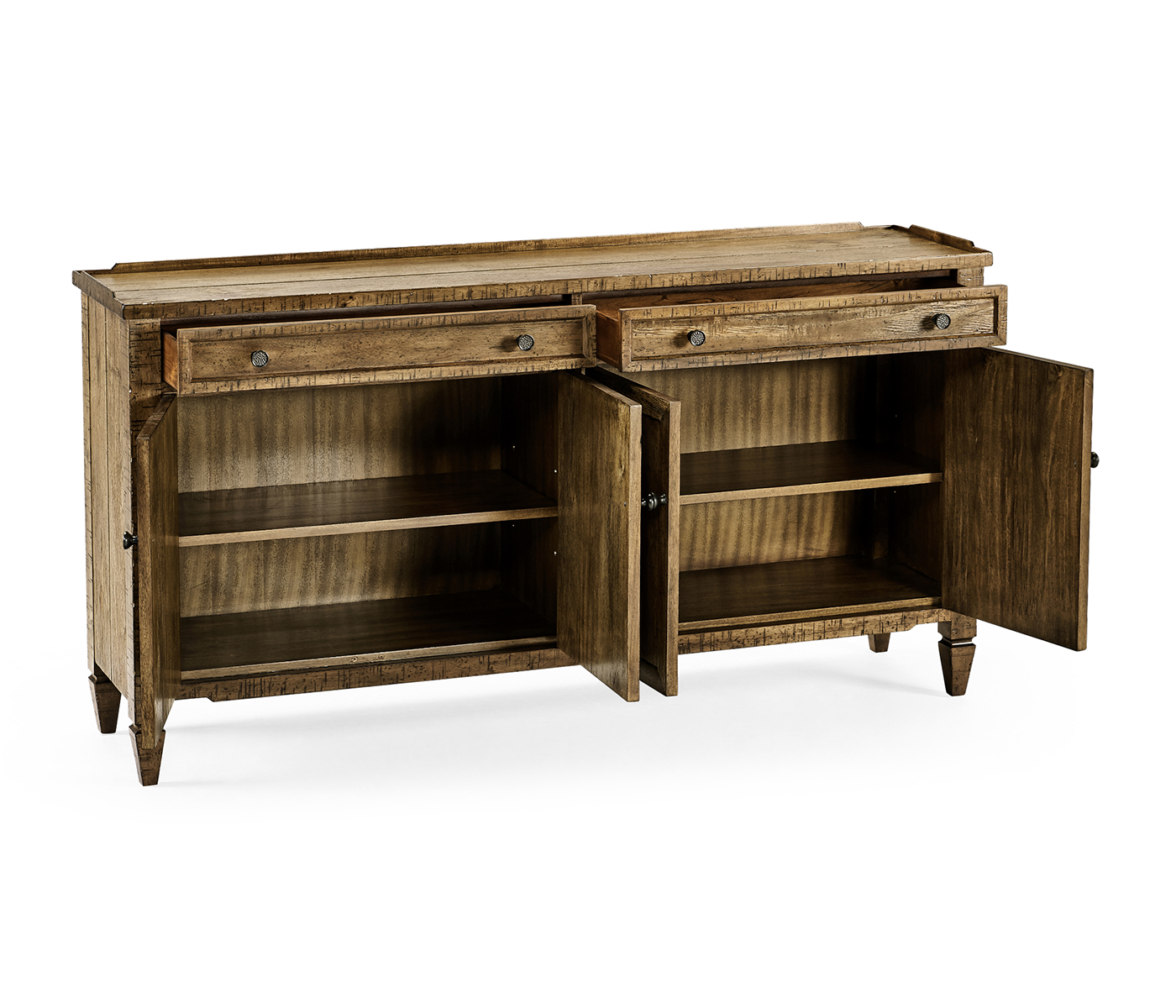Casual Medium Driftwood Four Door Sideboard