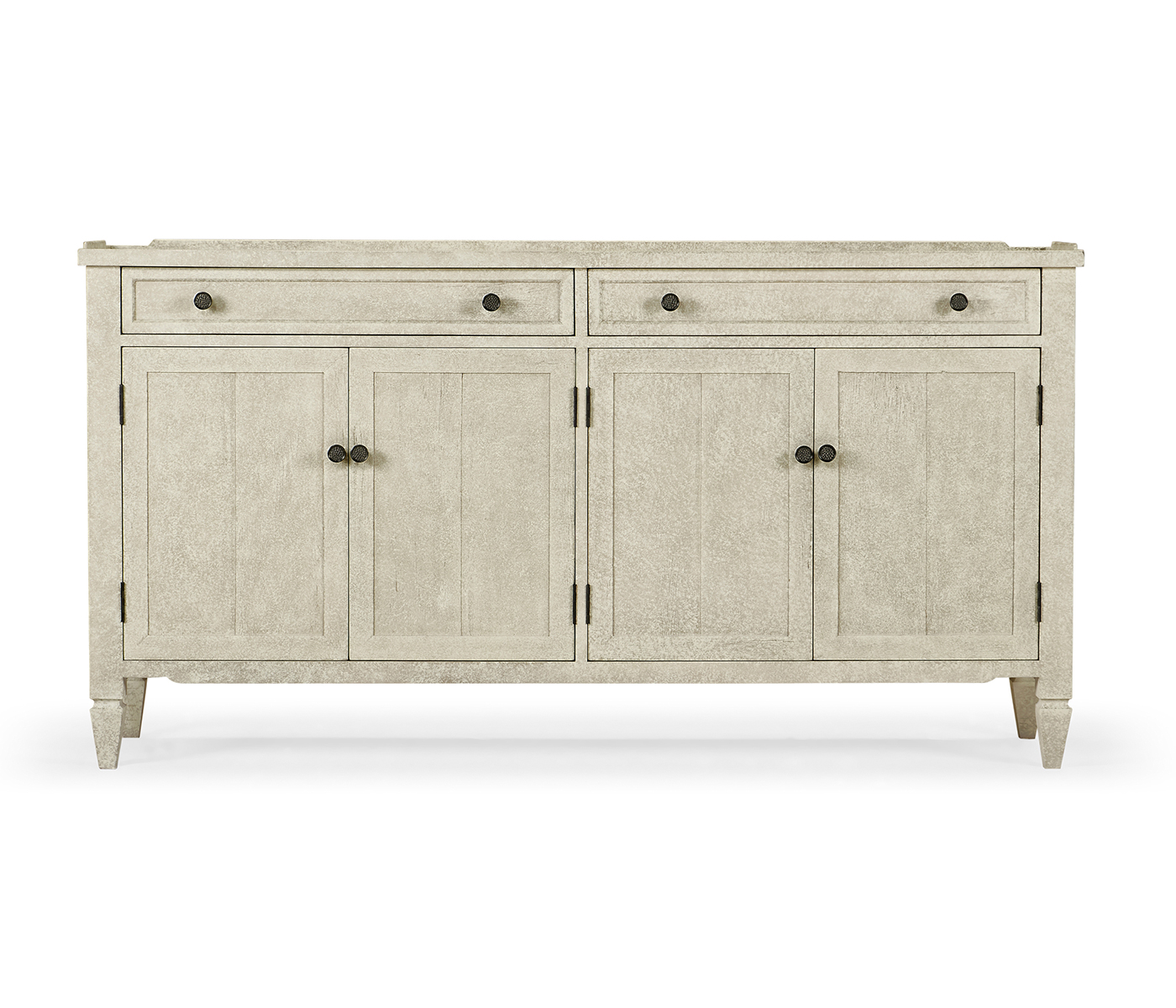 Casual Whitewash Driftwood Four Door Sideboard