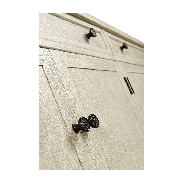 Casual Whitewash Driftwood Four Door Sideboard