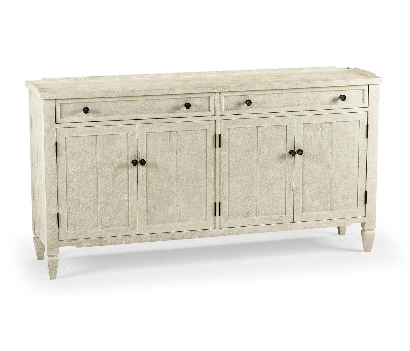 Casual Whitewash Driftwood Four Door Sideboard