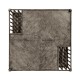 Antique Dark Grey Square Coffee Table with Magazine Rack