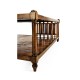 Country Walnut Square Coffee Table with Two Magazine Racks