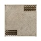 Rustic Grey Square Coffee Table with Magazine Rack