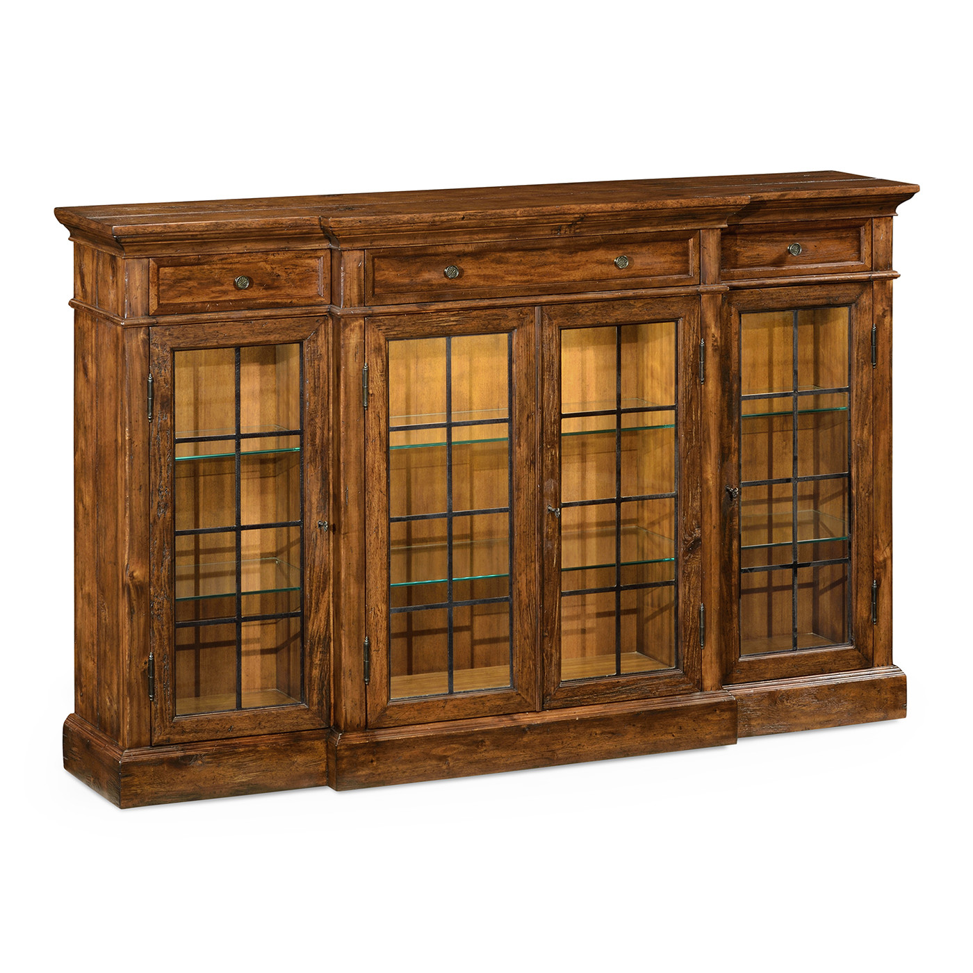Casual Four Door China Display Cabinet