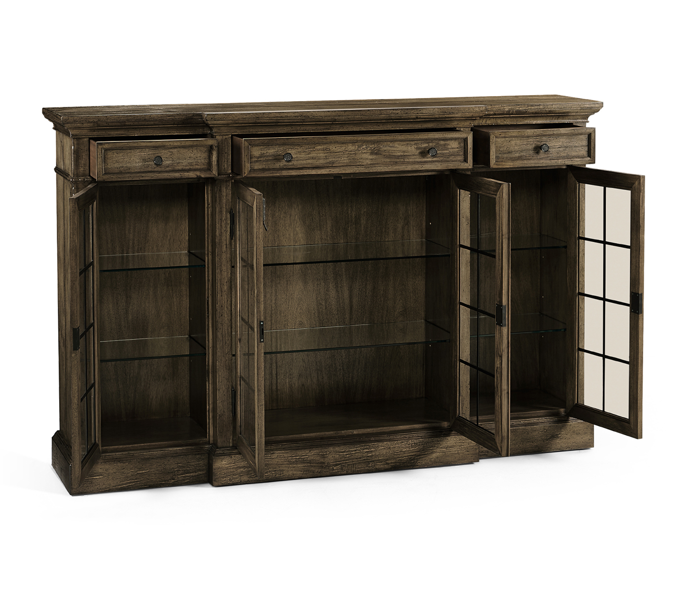 Casual Four Door China Display Cabinet