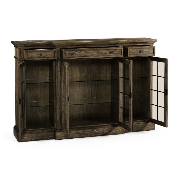 Casual Four Door China Display Cabinet