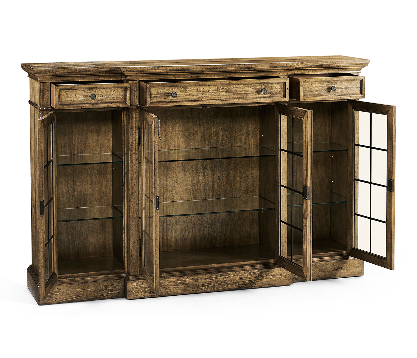Casual Four Door China Display Cabinet
