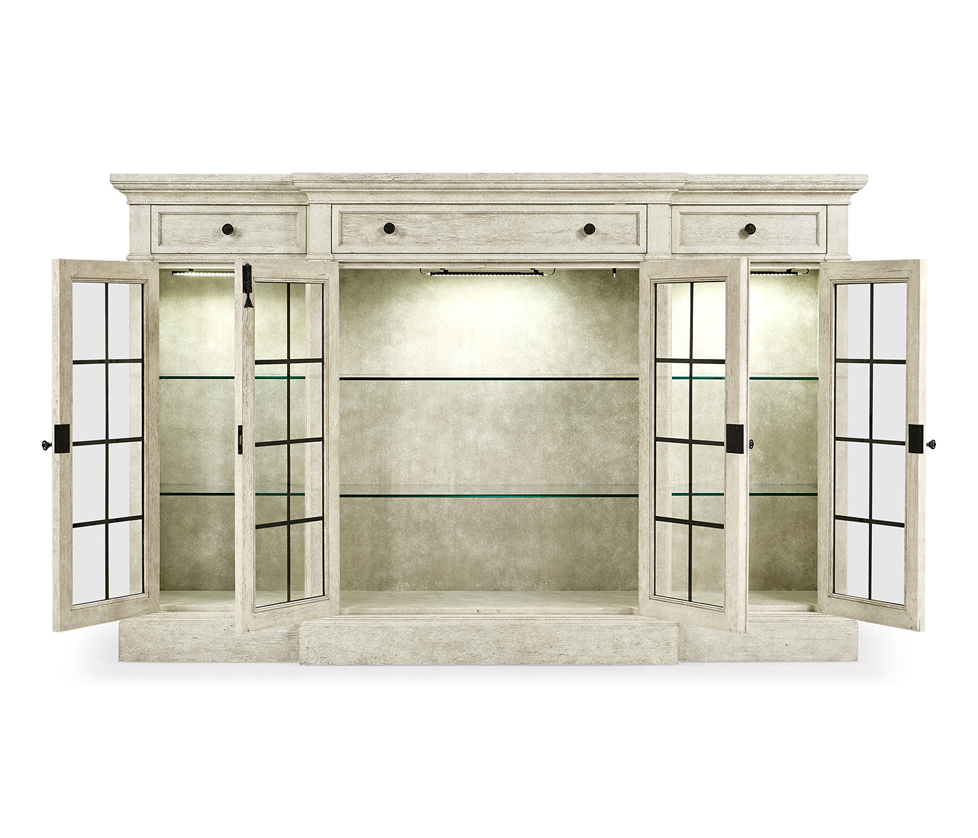 Casual Four Door China Display Cabinet