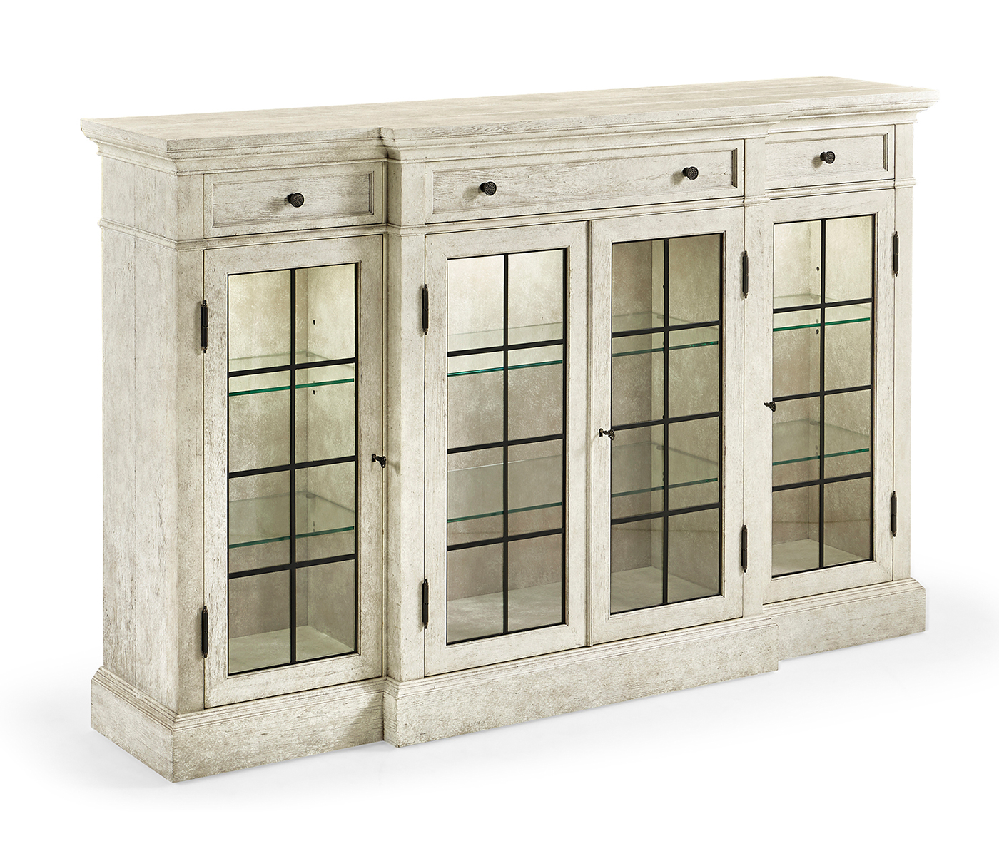 Casual Four Door China Display Cabinet