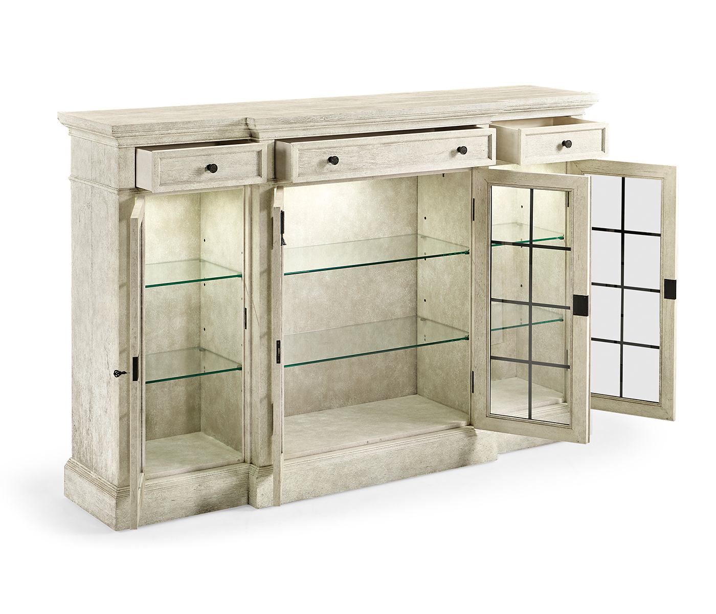 Casual Four Door China Display Cabinet