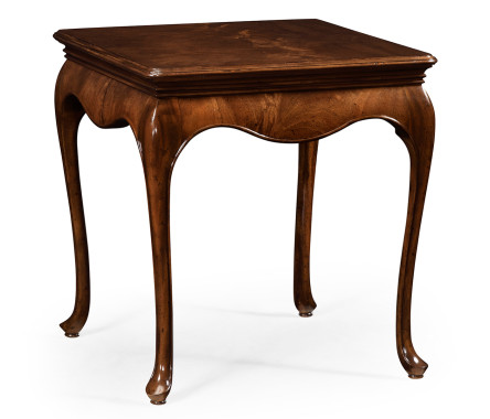 Square side table in antique mahogany