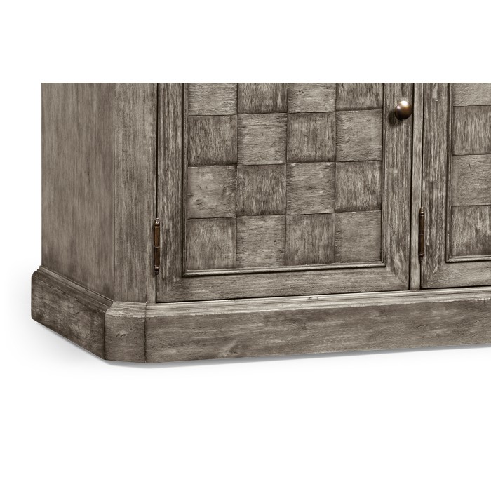Antique Dark Grey Three Door Sideboard 65